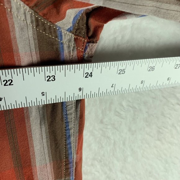 Lucky Brand Shirt Mens XL Multicolor Striped Cotton Pearl Snap Button-Up 8188 - Picture 4 of 8